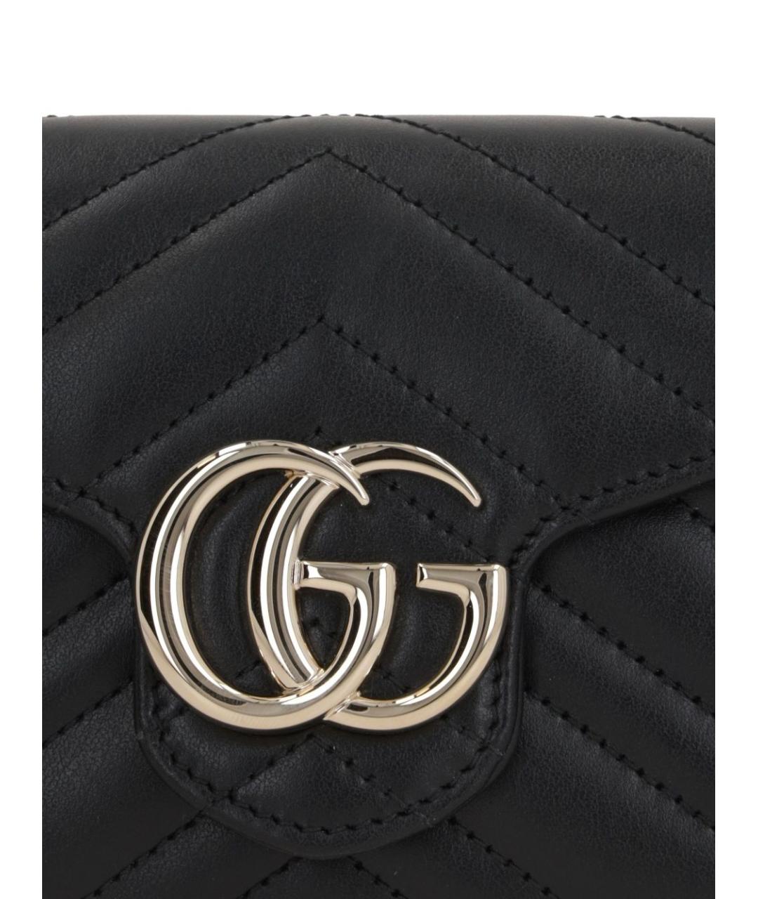 GUCCI Черный кожаный кошелек, фото 4