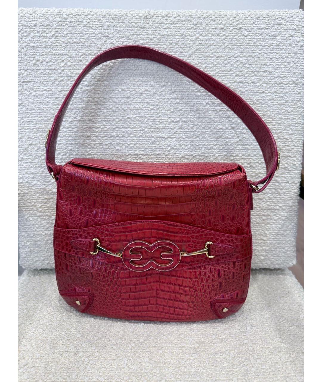 ESCADA Красная кожаная сумка с короткими ручками, фото 8