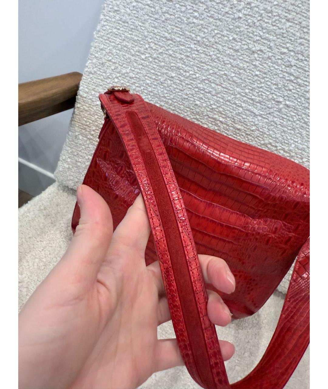 ESCADA Красная кожаная сумка с короткими ручками, фото 2