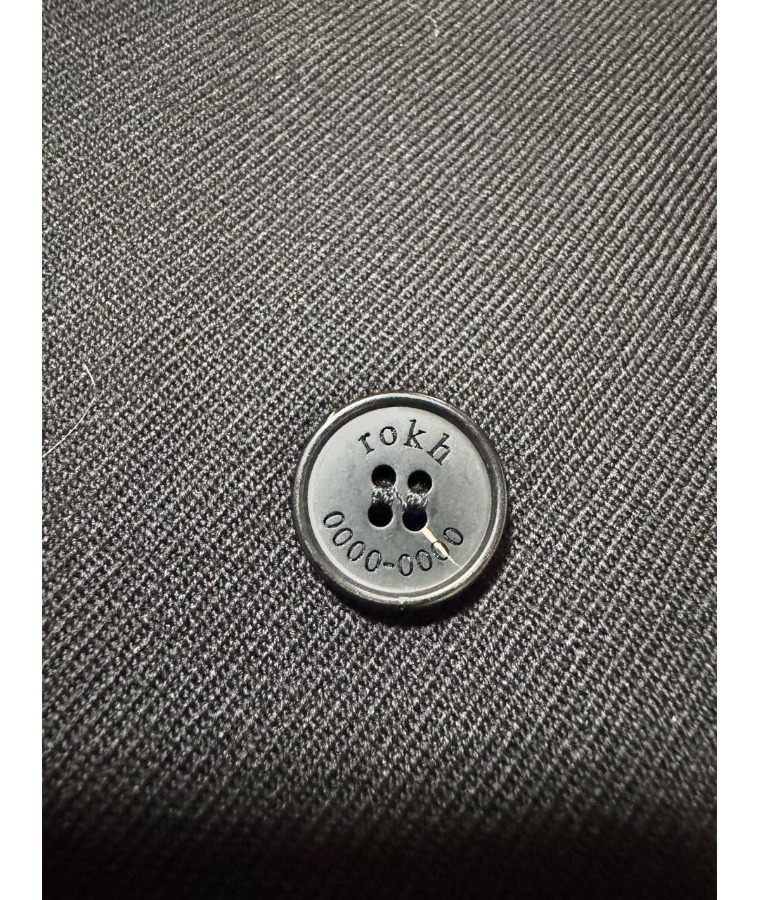 ROKH Черное шерстяное пальто, фото 5