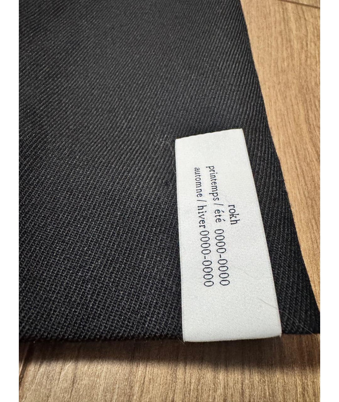 ROKH Черное шерстяное пальто, фото 4