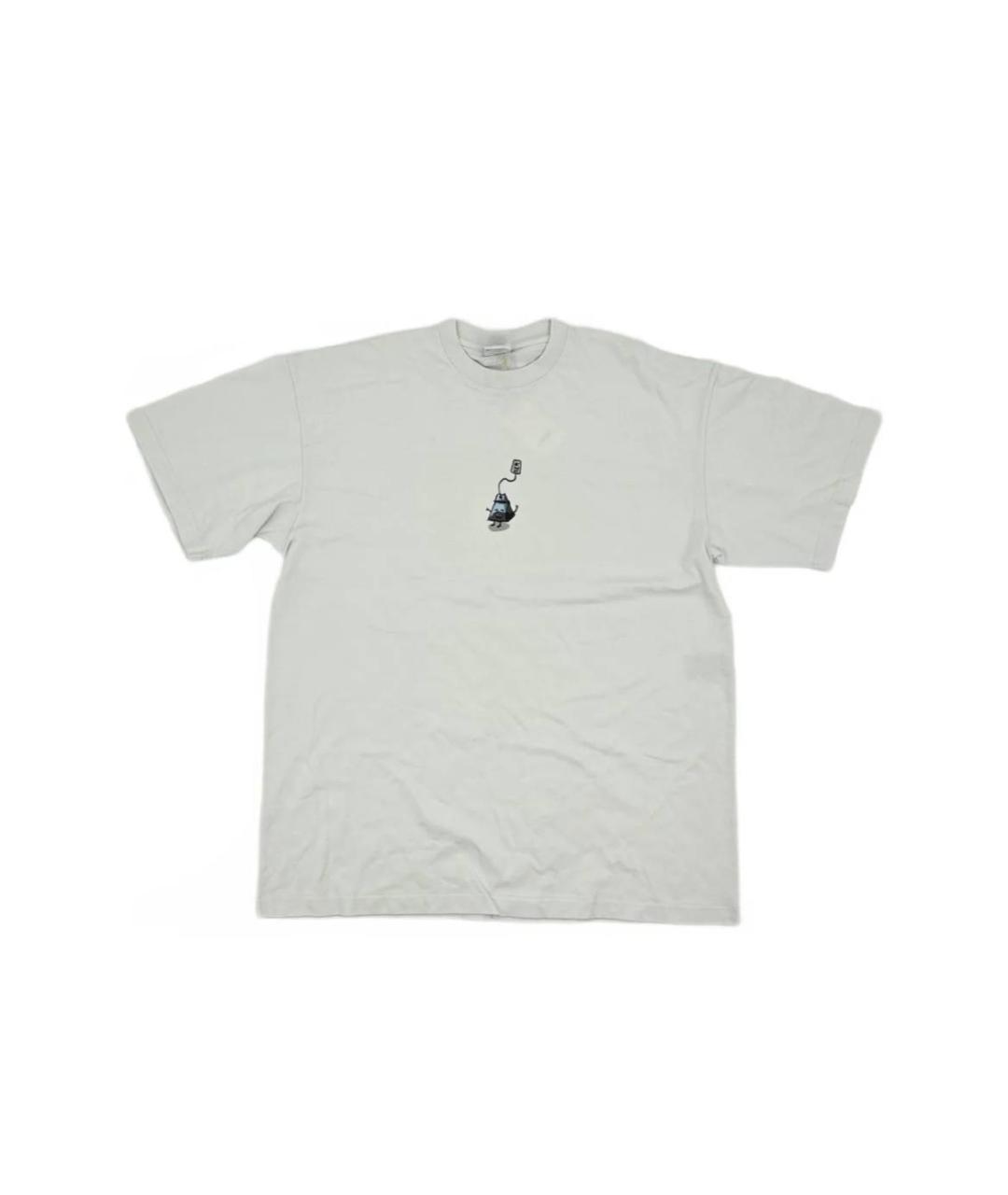 VETEMENTS Бежевая хлопковая футболка, фото 4