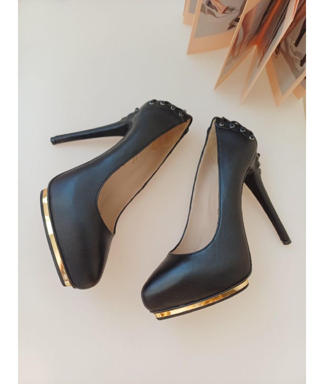 LE SILLA Черные кожаные туфли, фото 3