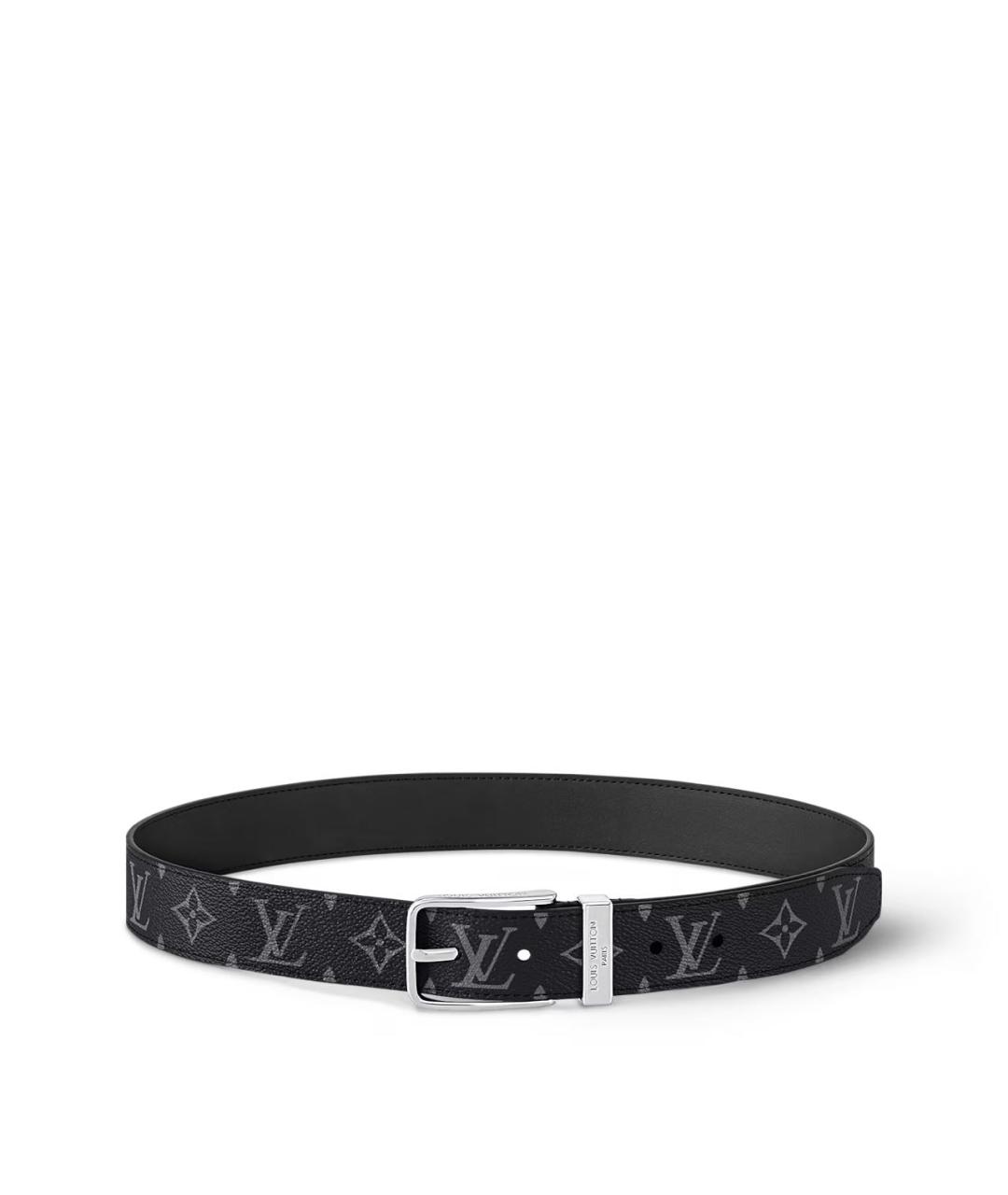 LOUIS VUITTON Черный кожаный ремень, фото 1