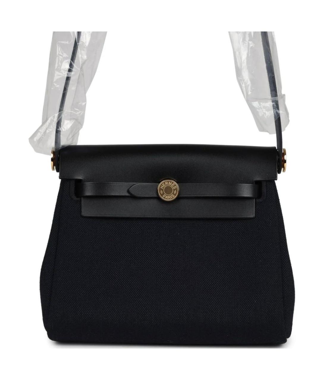 HERMES Черная кожаная сумка через плечо, фото 5