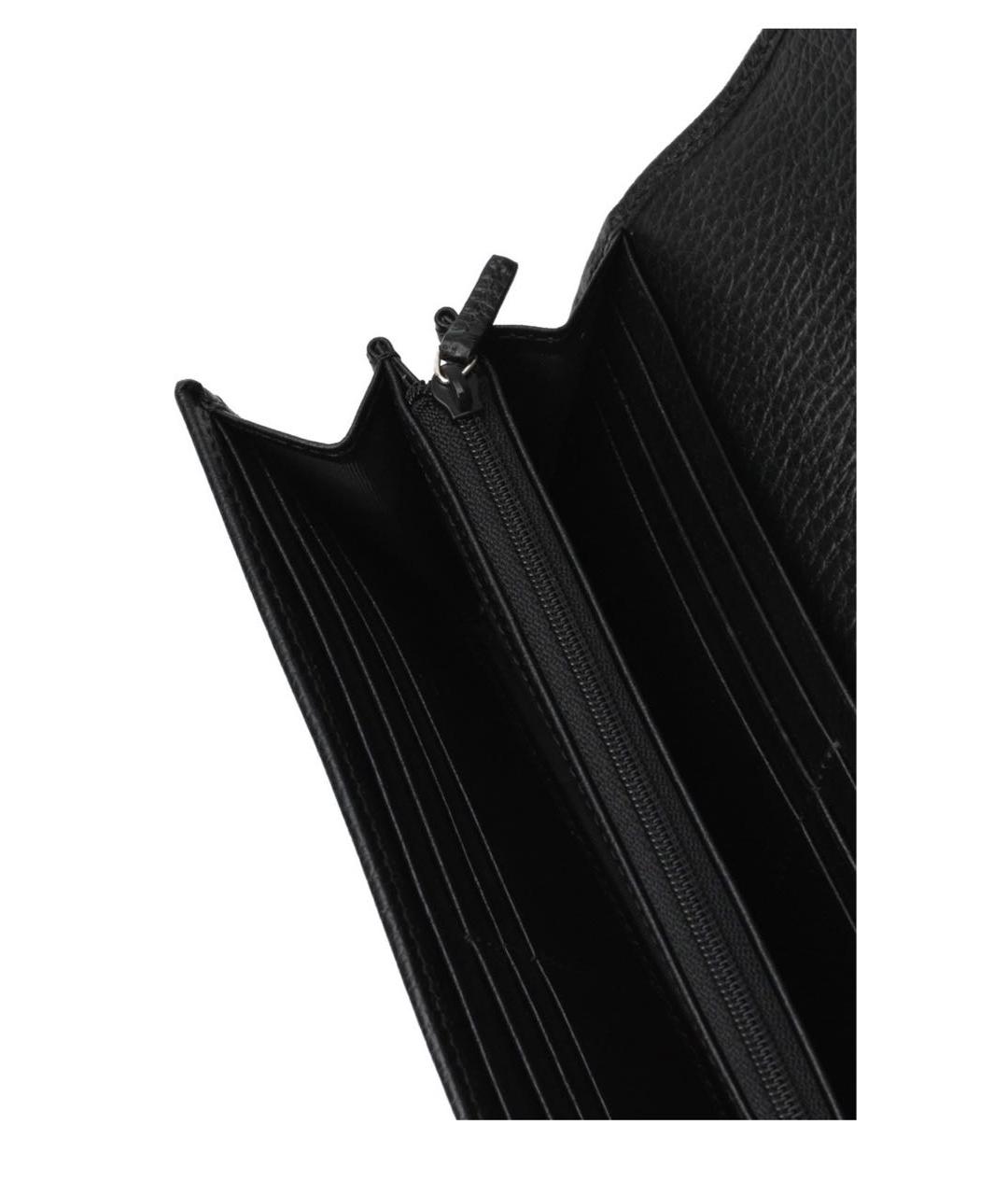 GUCCI Черный кожаный кошелек, фото 4