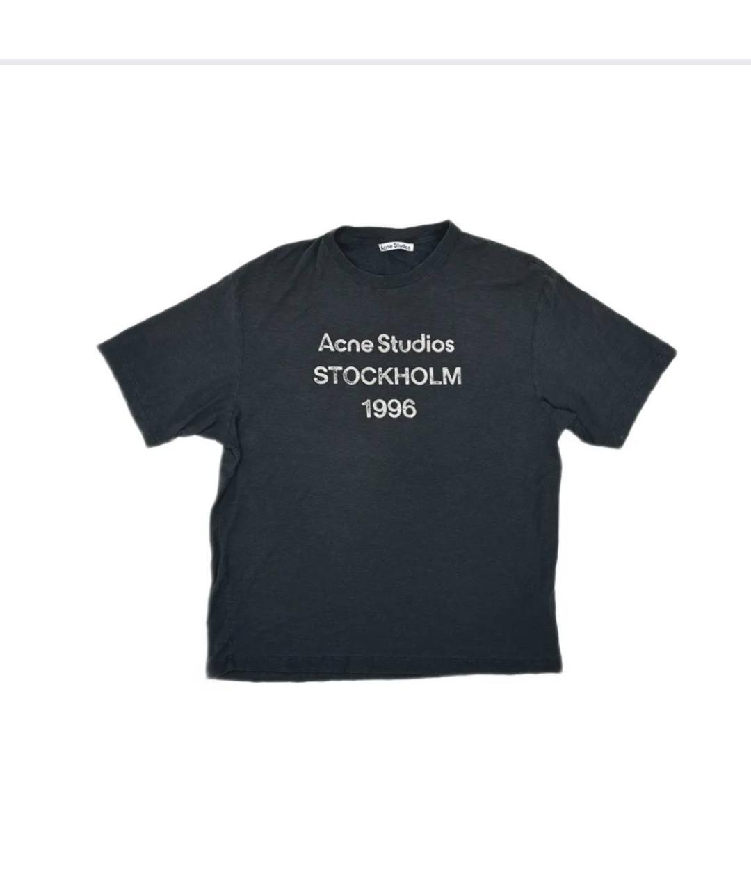 ACNE STUDIOS Серая хлопковая футболка, фото 4