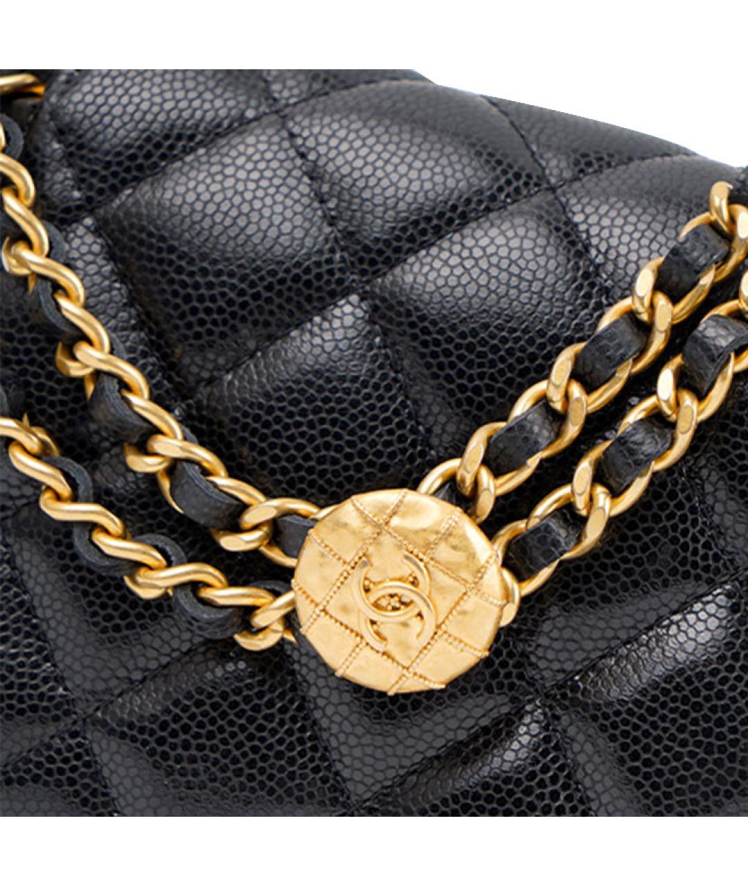 CHANEL Черная кожаная сумка через плечо, фото 4