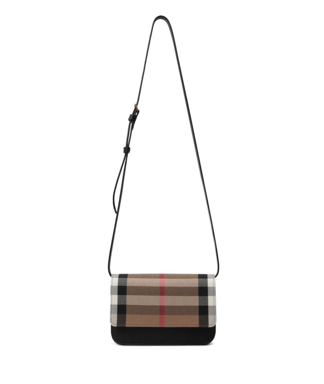 BURBERRY Черная кожаная сумка через плечо, фото 5