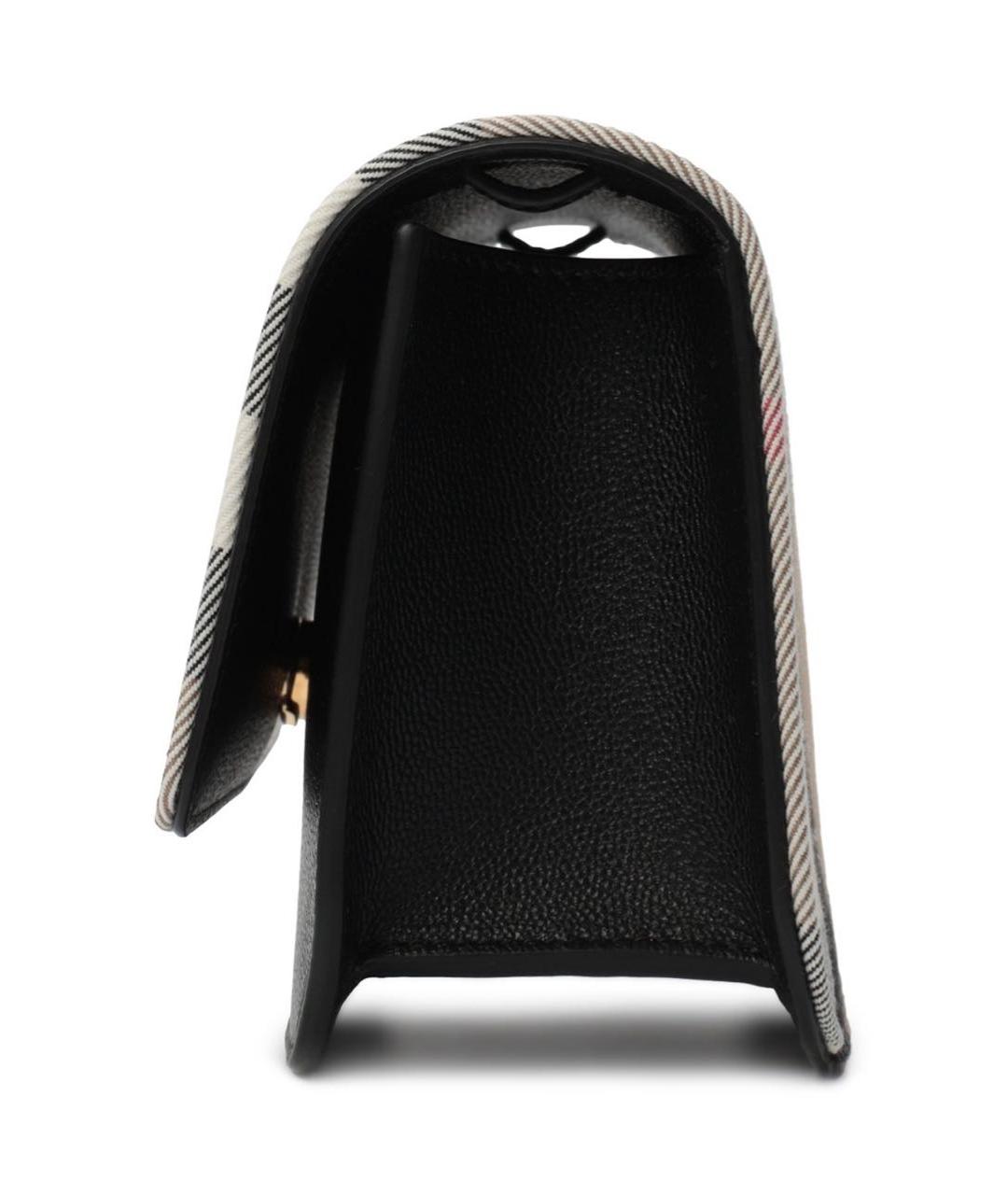 BURBERRY Черная кожаная сумка через плечо, фото 7