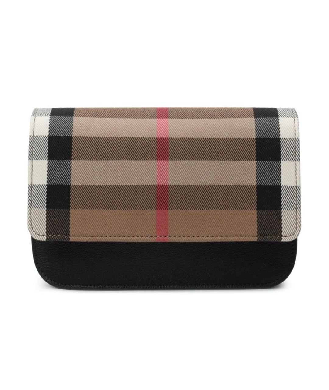 BURBERRY Черная кожаная сумка через плечо, фото 8