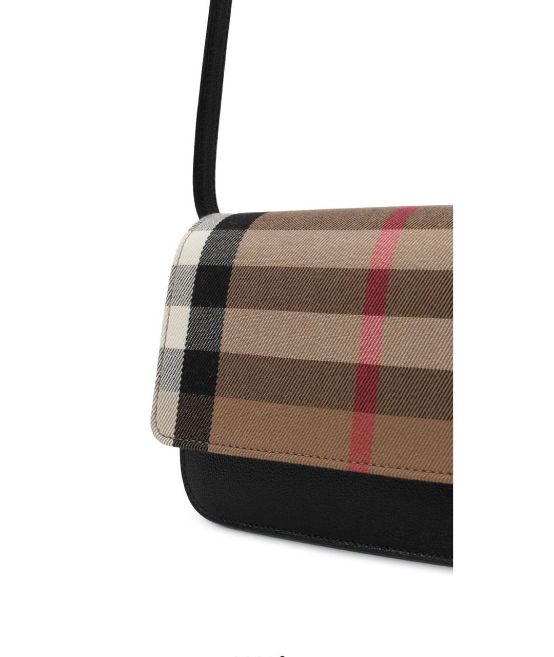 BURBERRY Черная кожаная сумка через плечо, фото 2