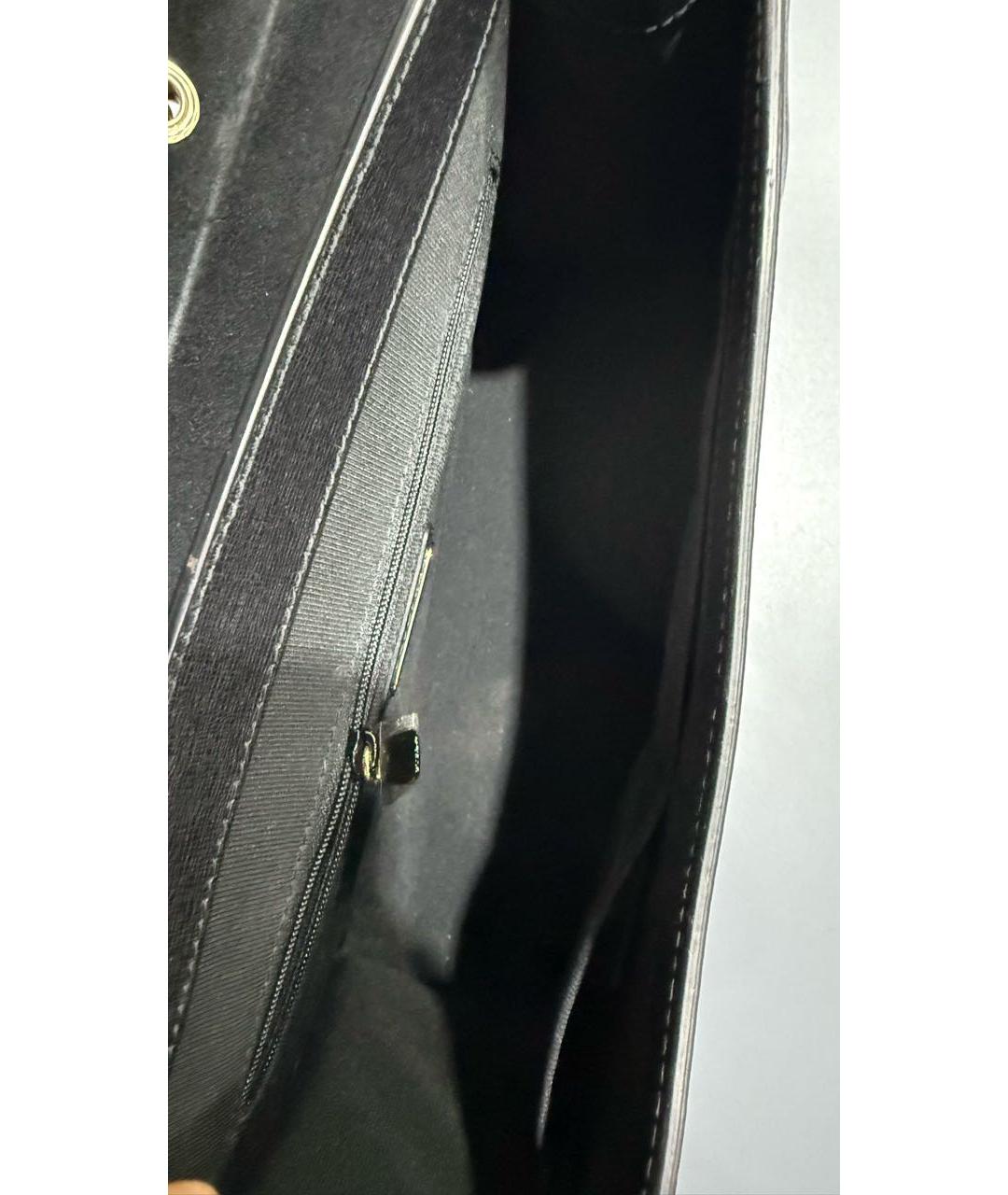 FURLA Черная кожаная сумка с короткими ручками, фото 4