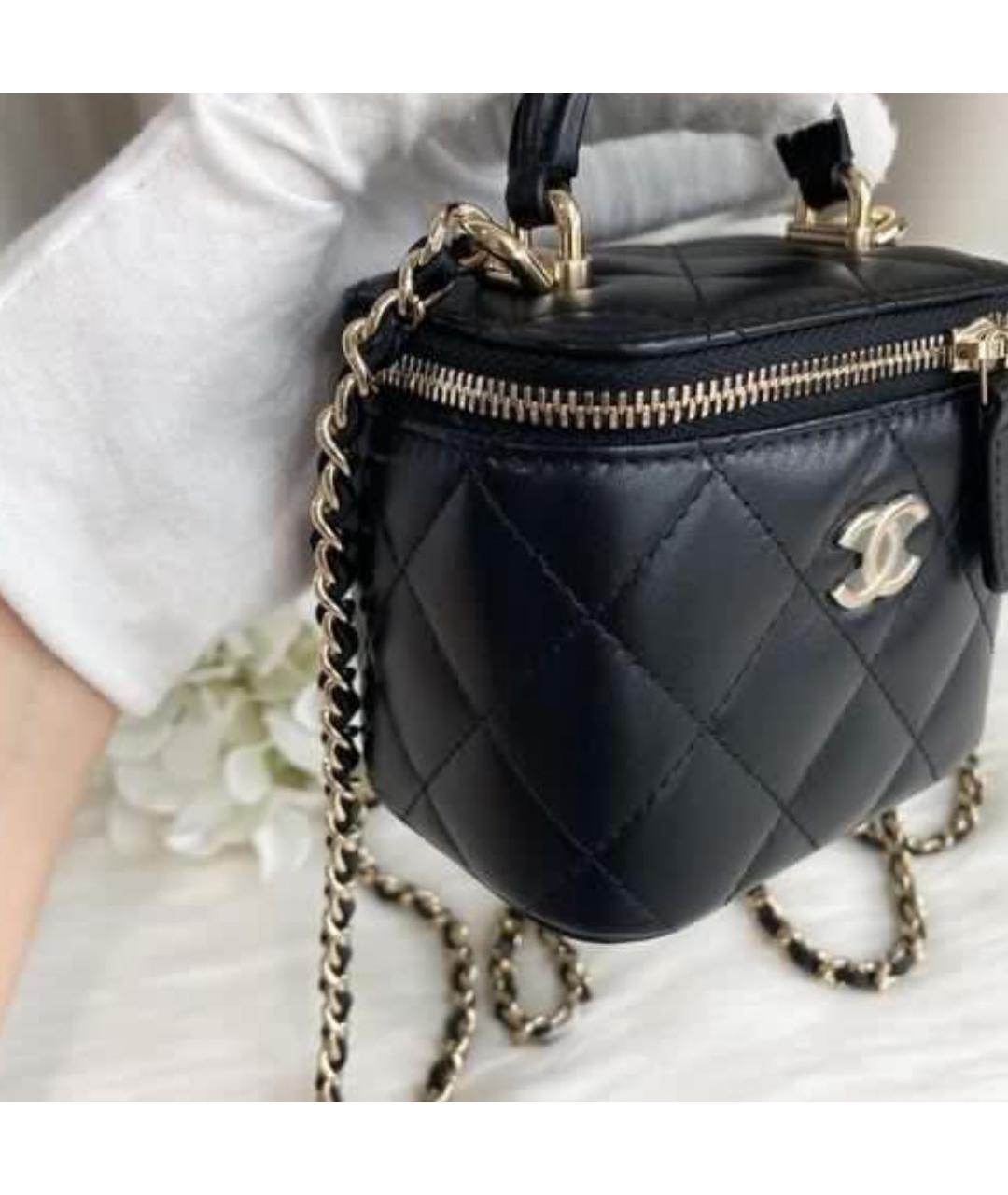 CHANEL Черная кожаная сумка через плечо, фото 4