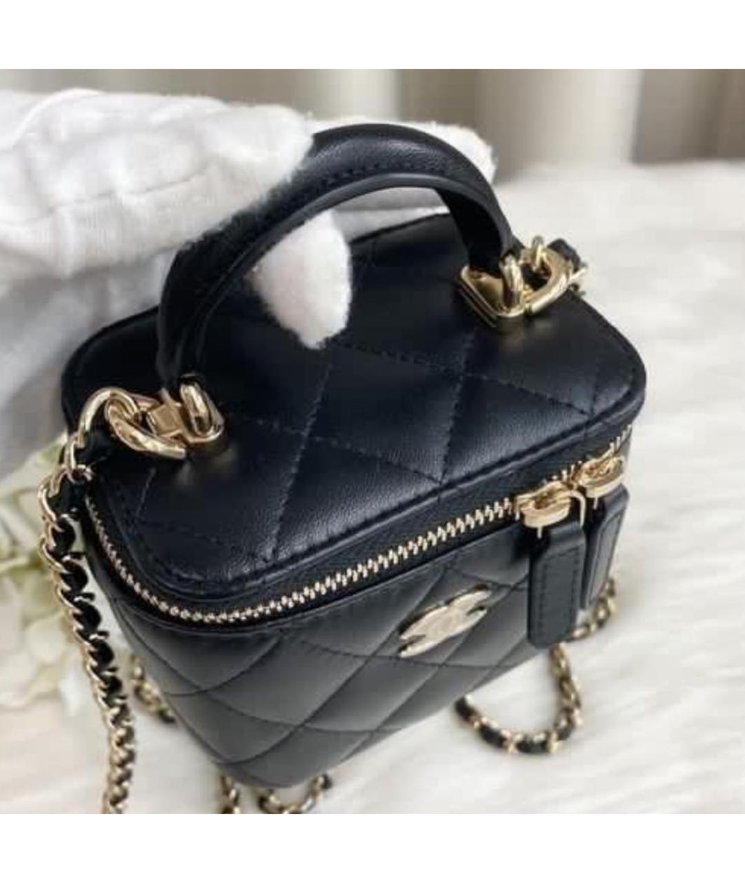 CHANEL Черная кожаная сумка через плечо, фото 2