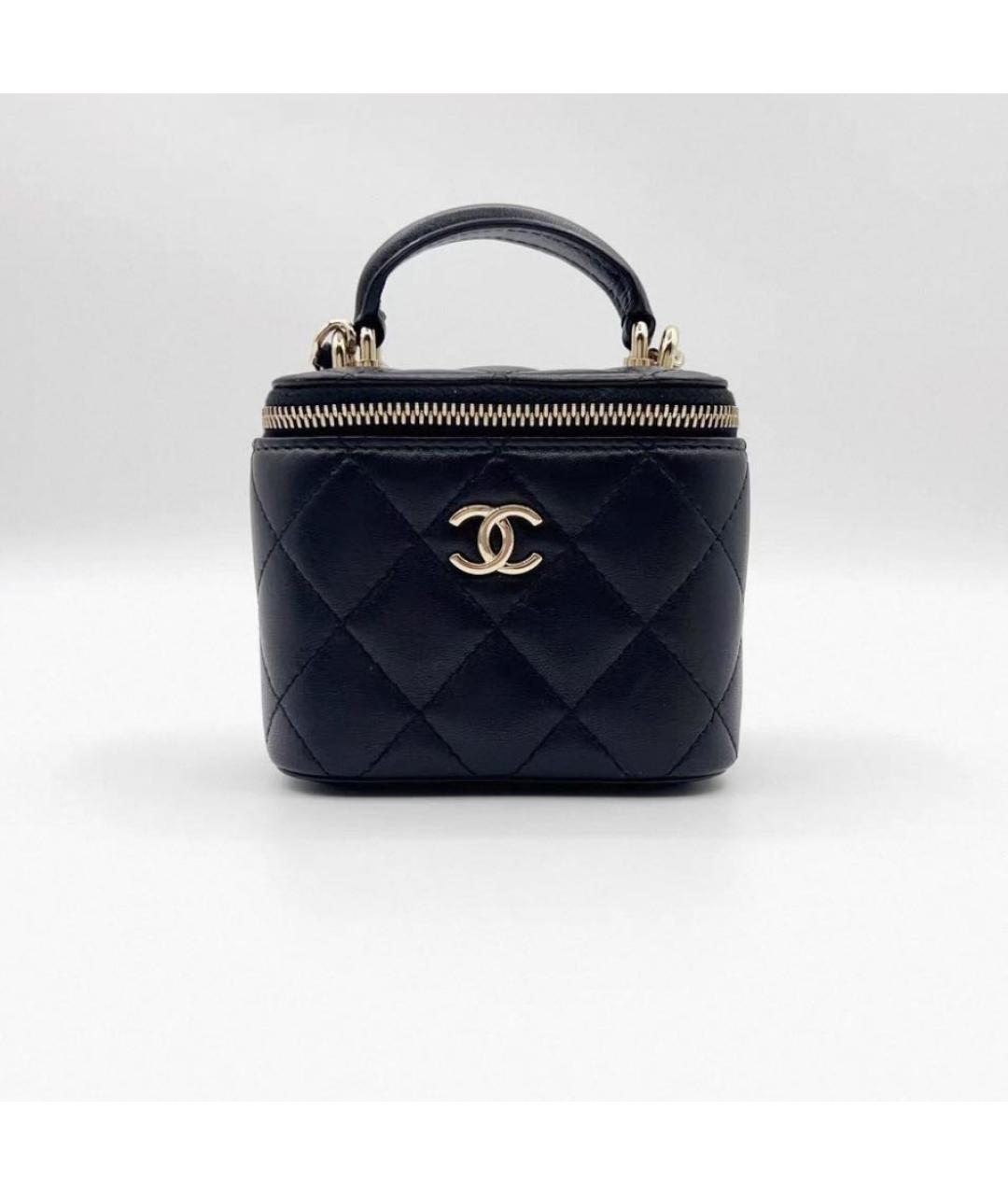 CHANEL Черная кожаная сумка через плечо, фото 5