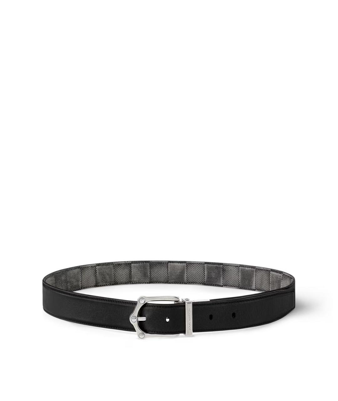 LOUIS VUITTON Серый кожаный ремень, фото 3