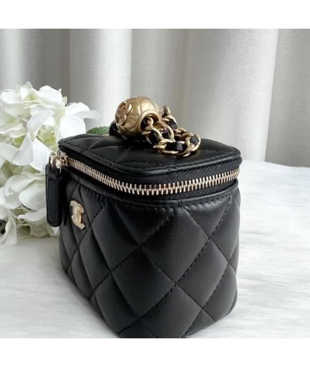 CHANEL Черная кожаная сумка через плечо, фото 3