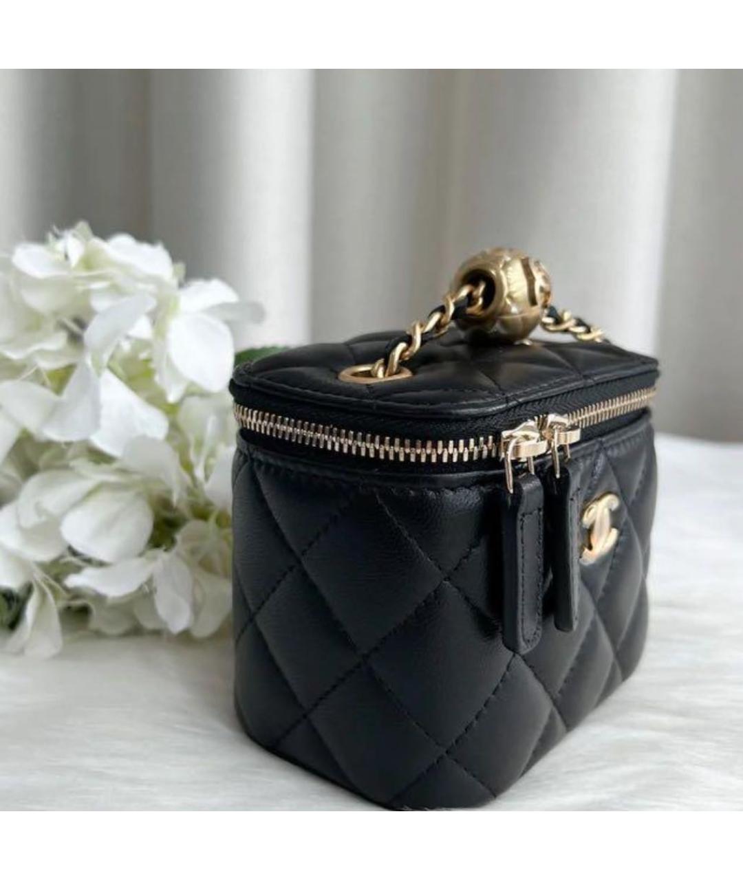 CHANEL Черная кожаная сумка через плечо, фото 4