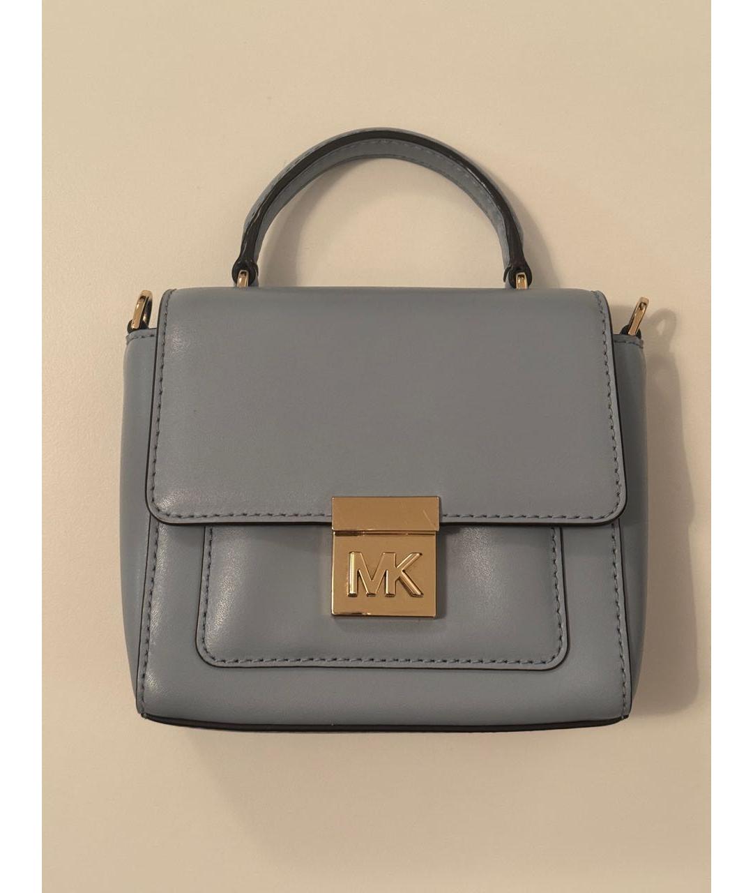 MICHAEL KORS Голубая сумка через плечо из искусственной кожи, фото 7