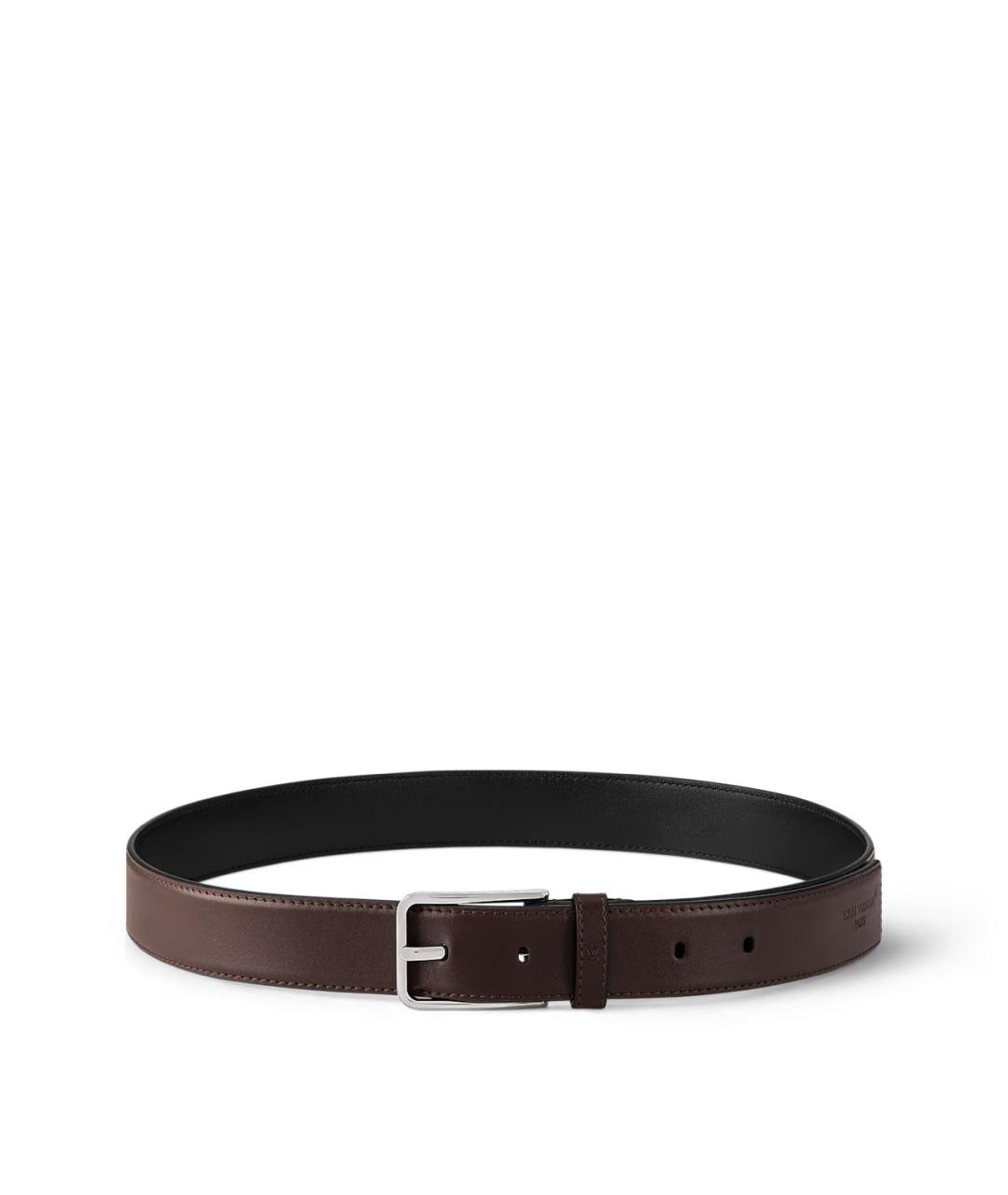 LOUIS VUITTON Коричневый кожаный ремень, фото 1