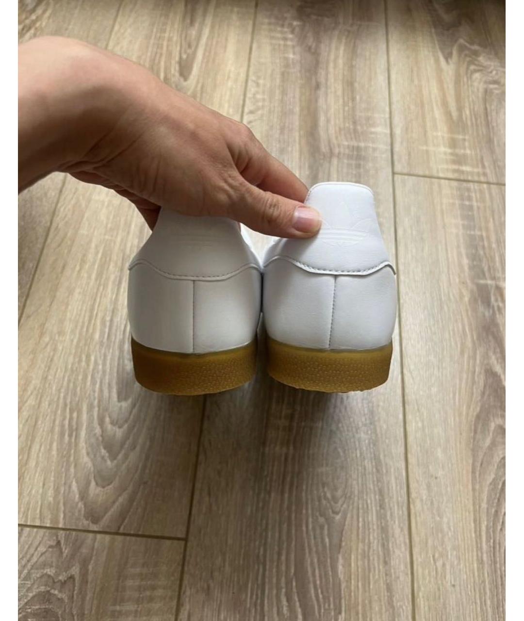 ADIDAS Белые кожаные низкие кроссовки / кеды, фото 5