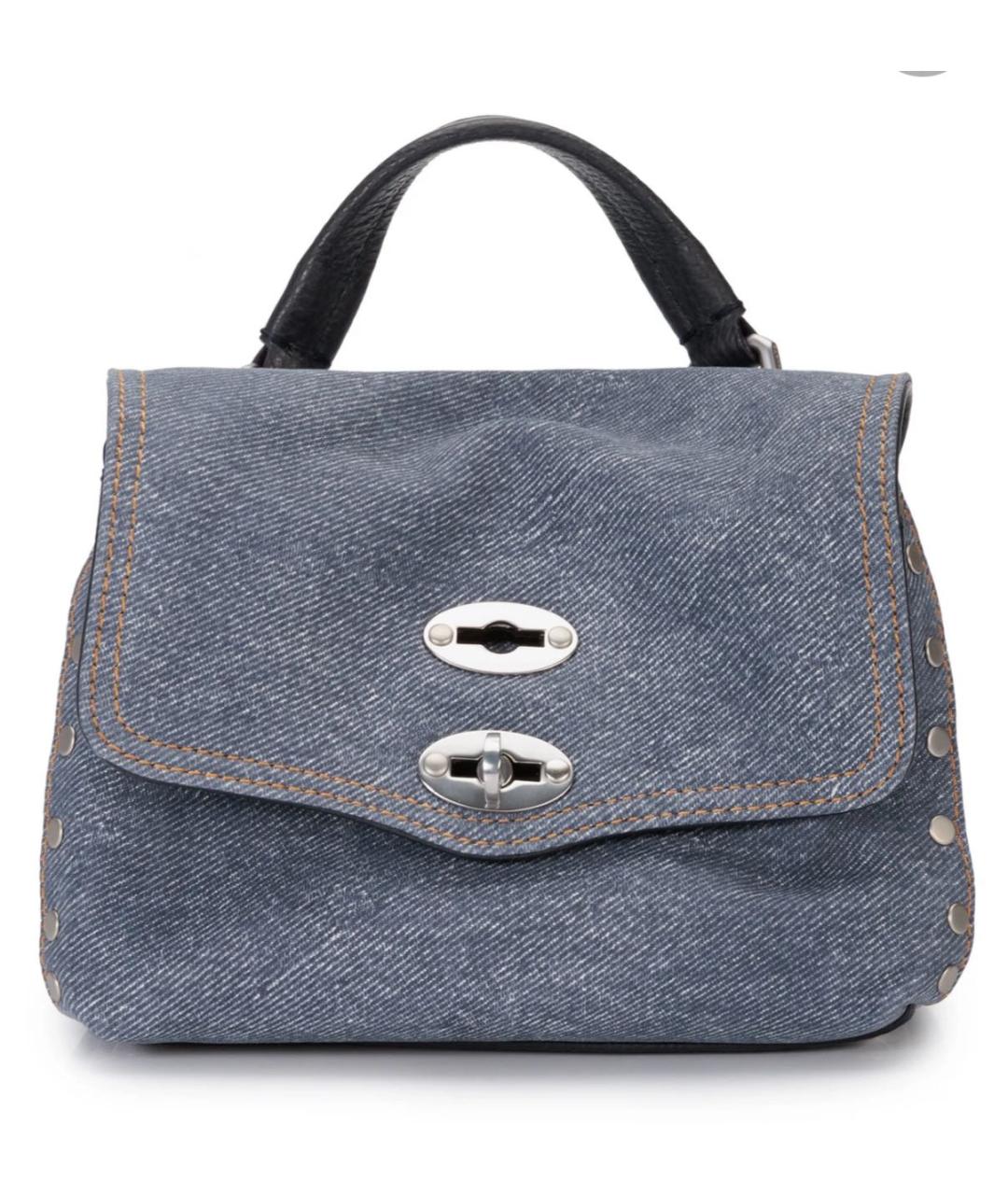 ZANELLATO Синяя кожаная сумка через плечо, фото 5