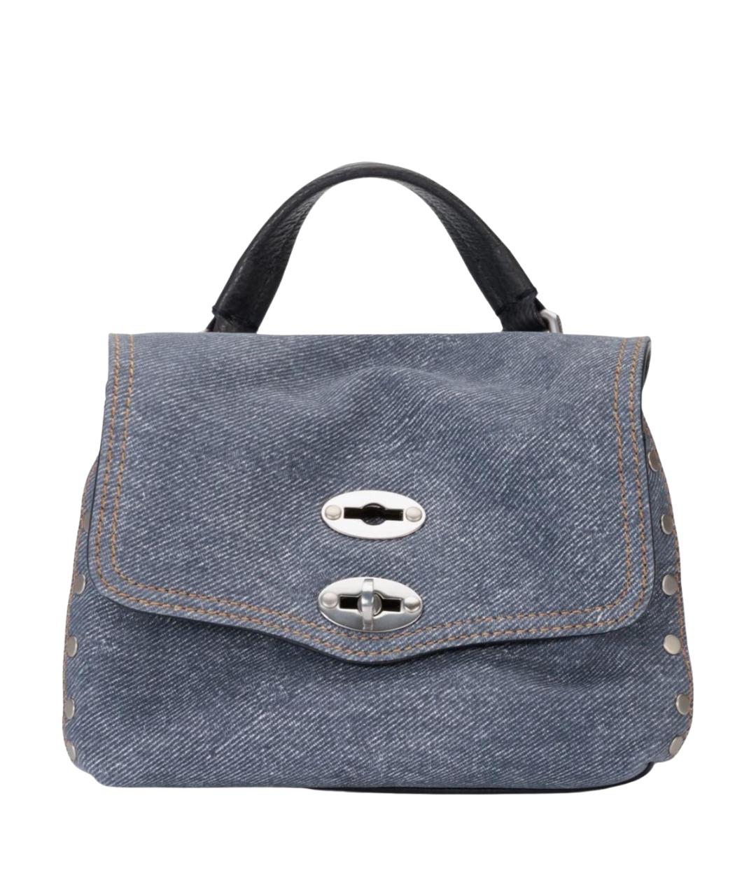 ZANELLATO Синяя кожаная сумка через плечо, фото 1