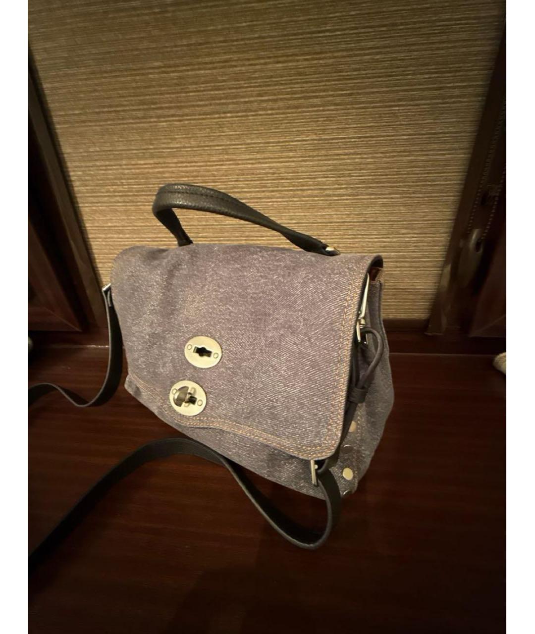 ZANELLATO Синяя кожаная сумка через плечо, фото 3