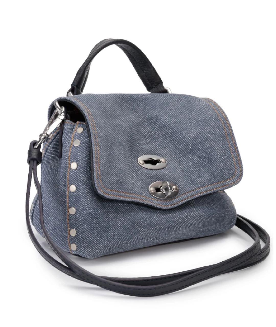 ZANELLATO Синяя кожаная сумка через плечо, фото 2