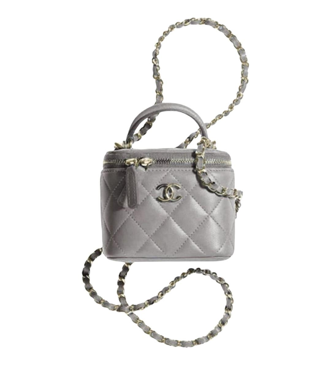 CHANEL Серая кожаная сумка через плечо, фото 1