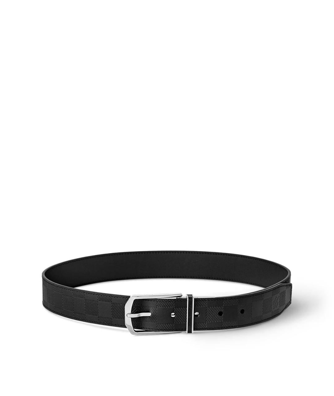 LOUIS VUITTON Черный кожаный ремень, фото 1