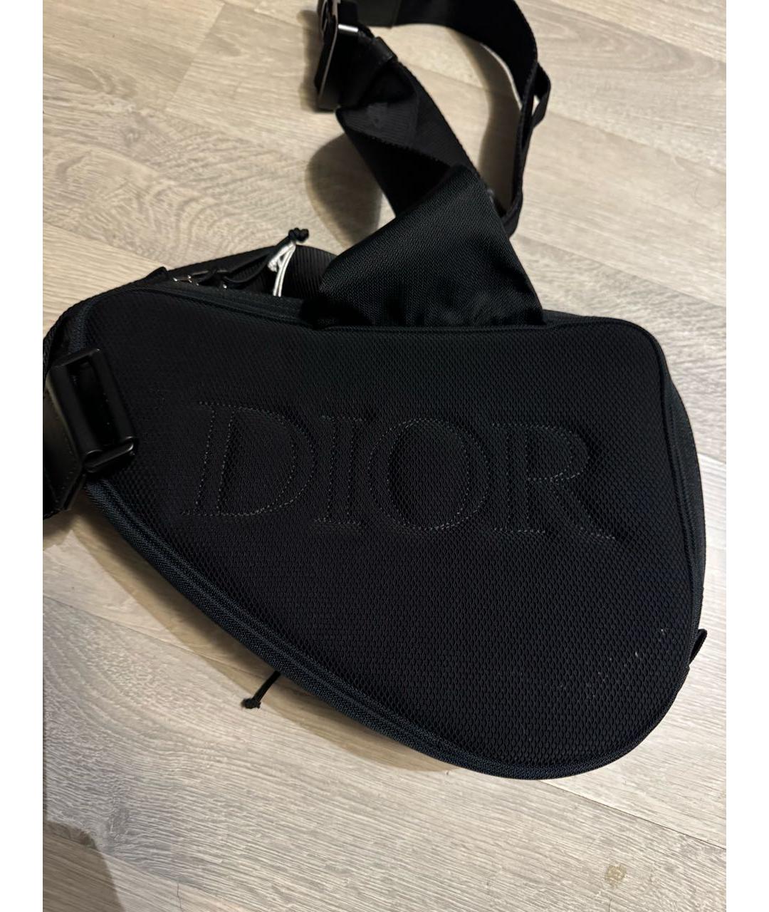 CHRISTIAN DIOR Черная деним сумка на плечо, фото 3