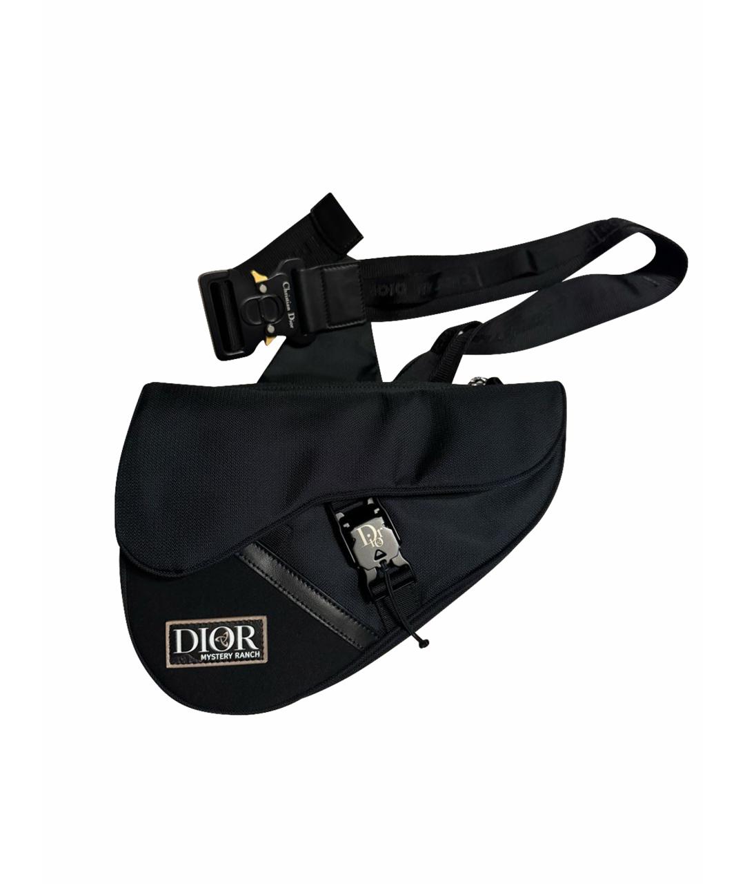 CHRISTIAN DIOR Черная деним сумка на плечо, фото 1