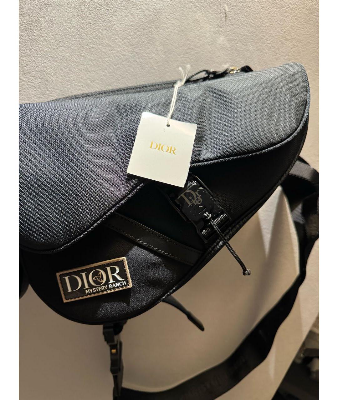 CHRISTIAN DIOR Черная деним сумка на плечо, фото 2