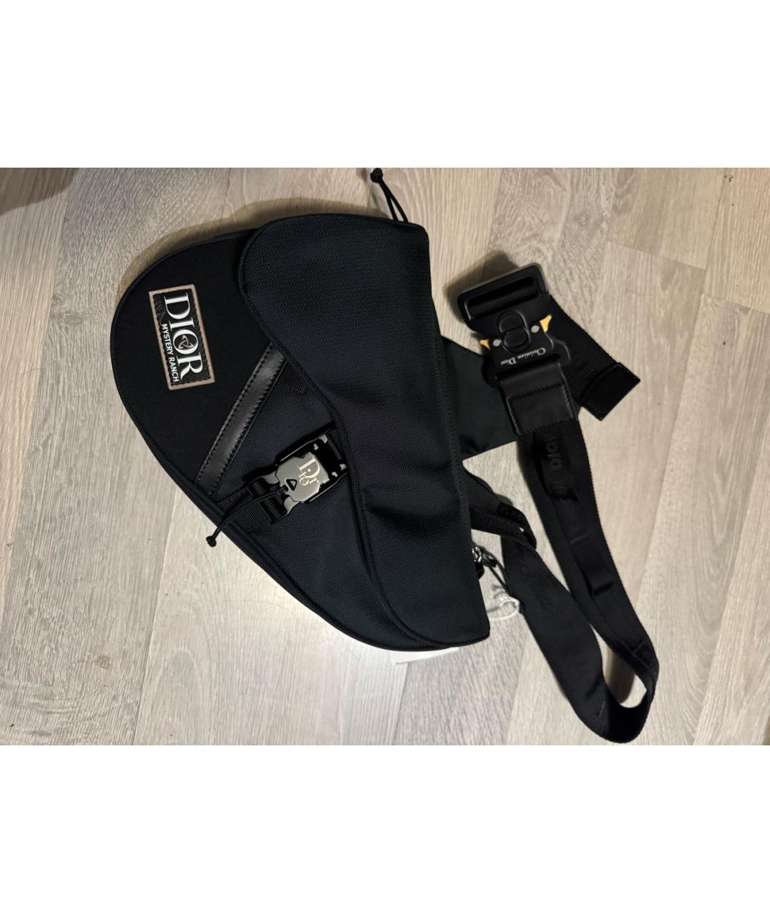 CHRISTIAN DIOR Черная деним сумка на плечо, фото 5