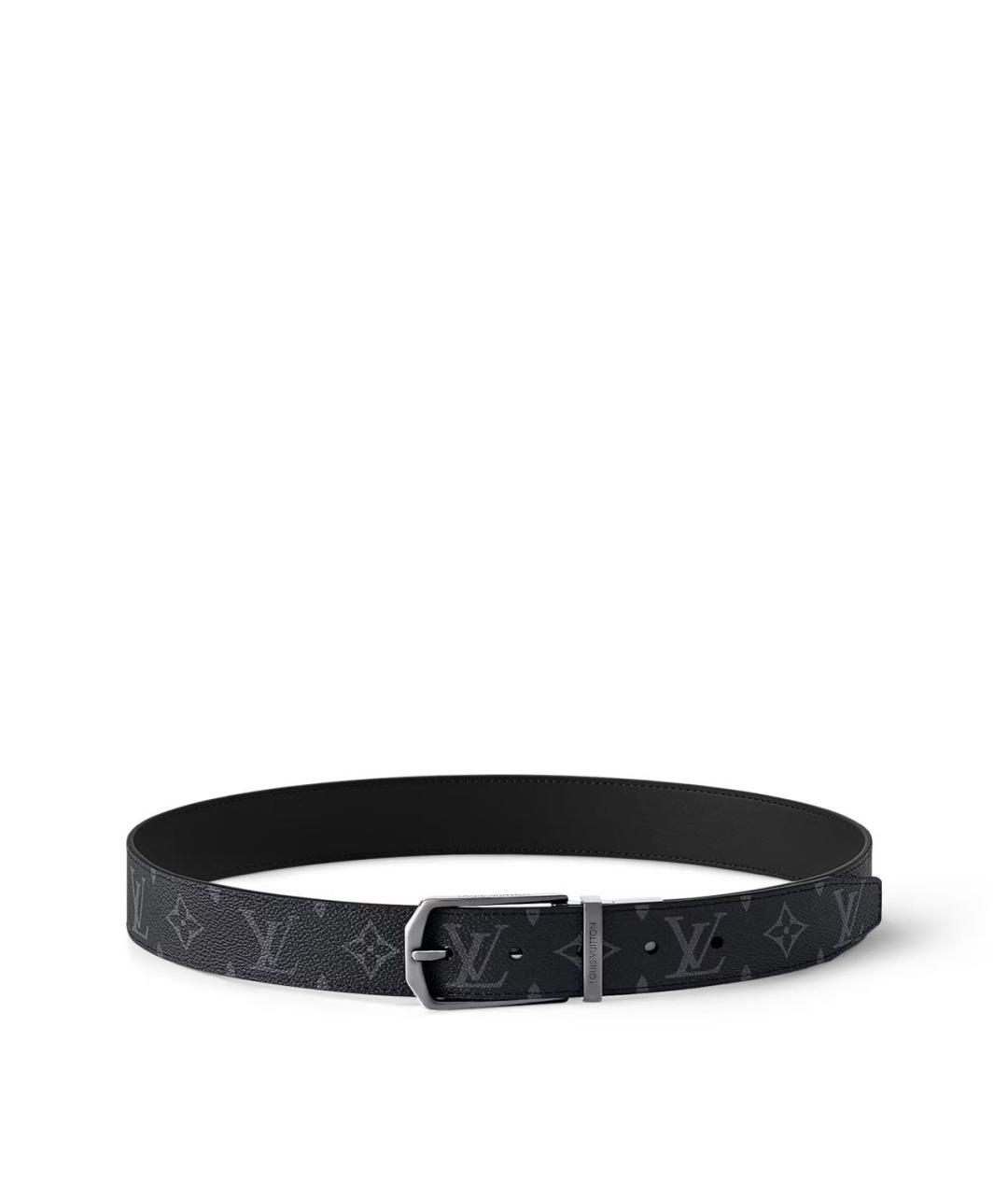 LOUIS VUITTON Черный кожаный ремень, фото 1