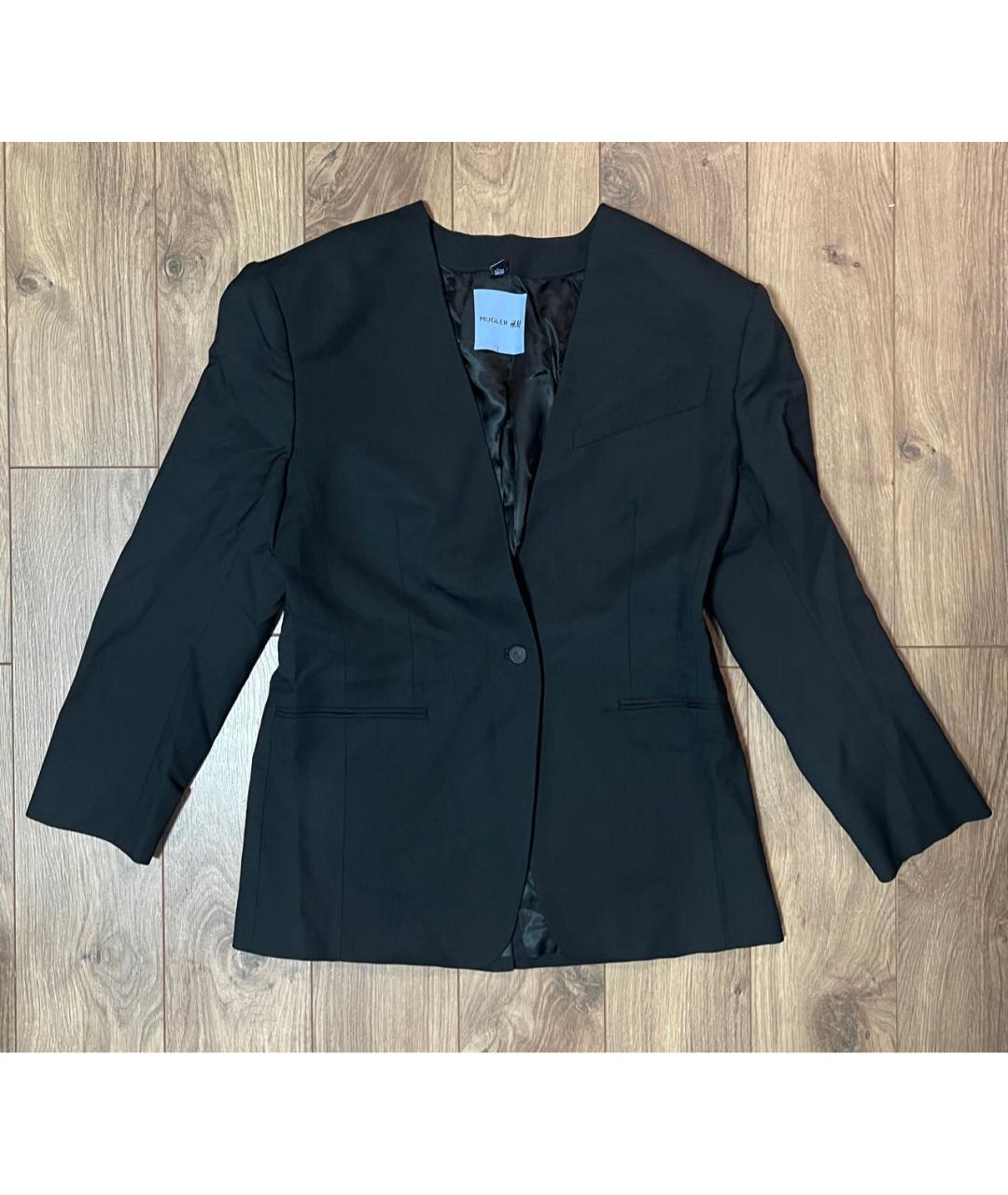MUGLER Черный шерстяной жакет/пиджак, фото 9