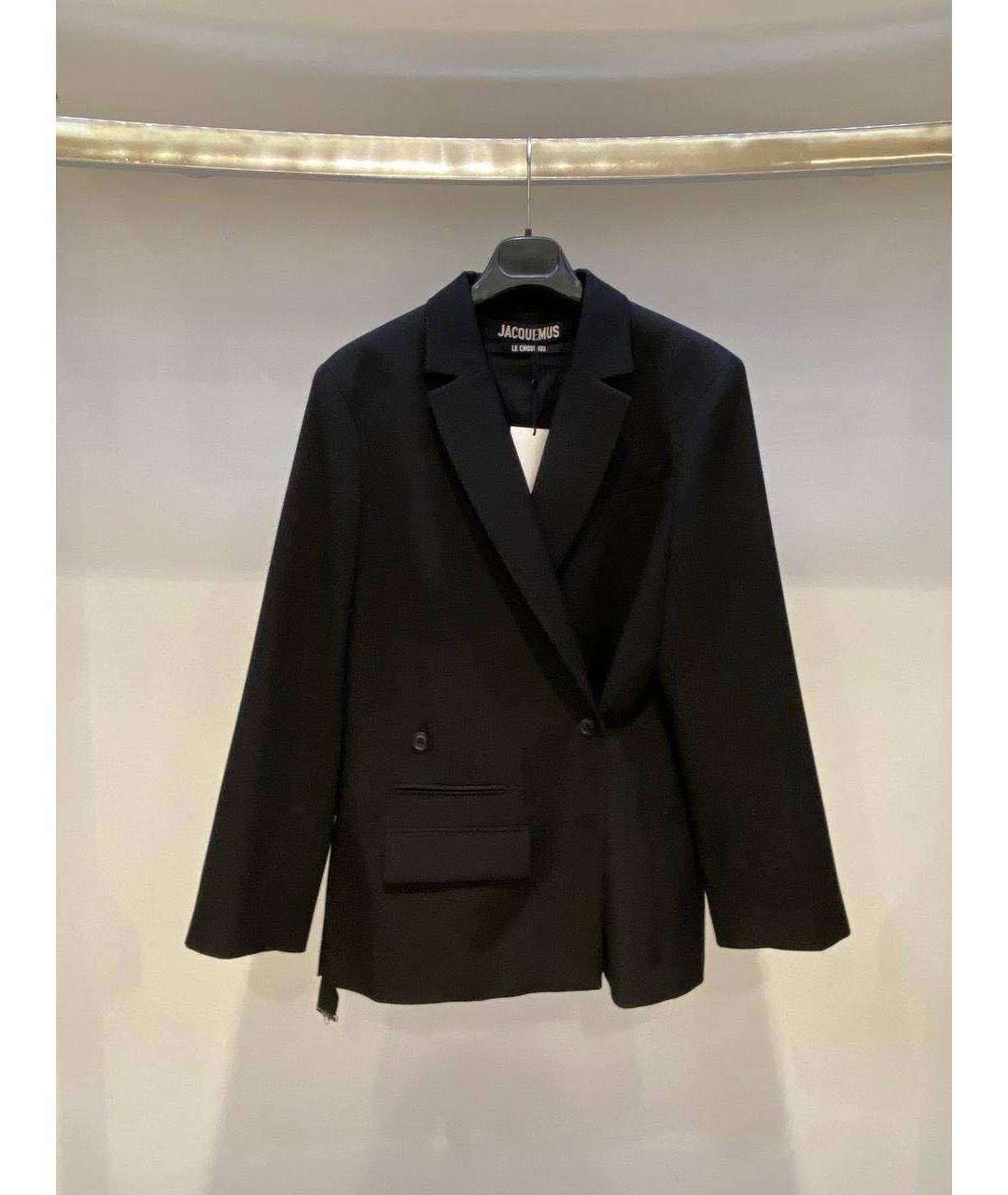 JACQUEMUS Черный шерстяной жакет/пиджак, фото 2