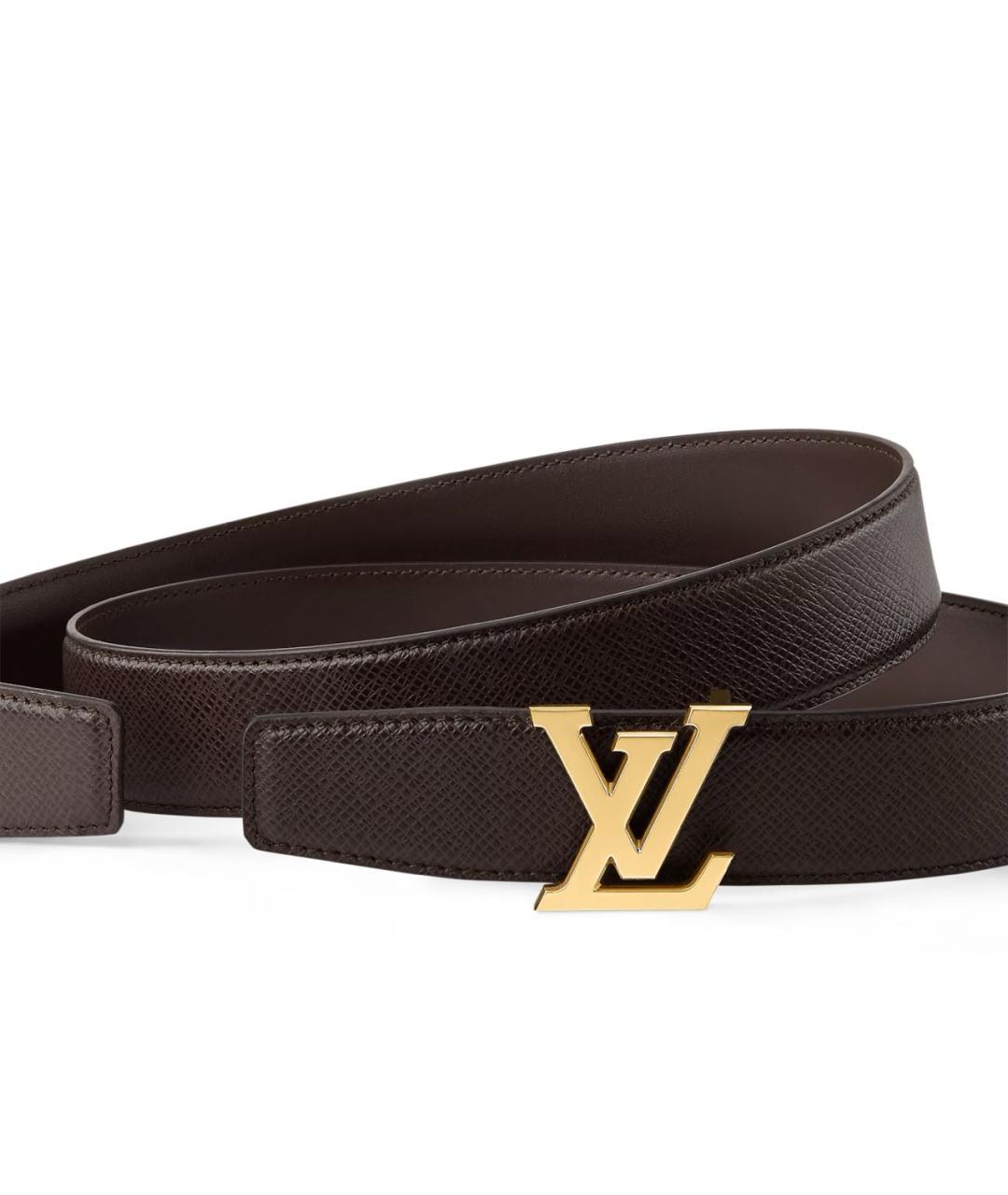 LOUIS VUITTON Коричневый кожаный ремень, фото 2