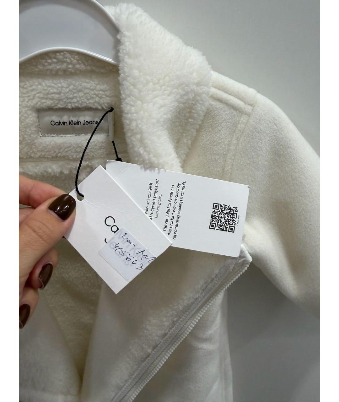 CALVIN KLEIN Белый полиэстеровый комбинезон, фото 5