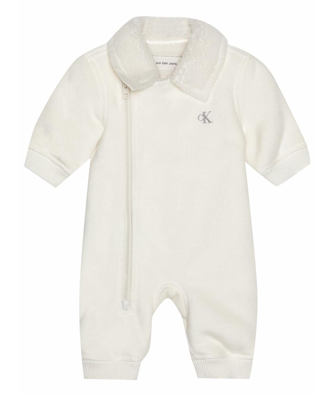 CALVIN KLEIN Белый полиэстеровый комбинезон, фото 1