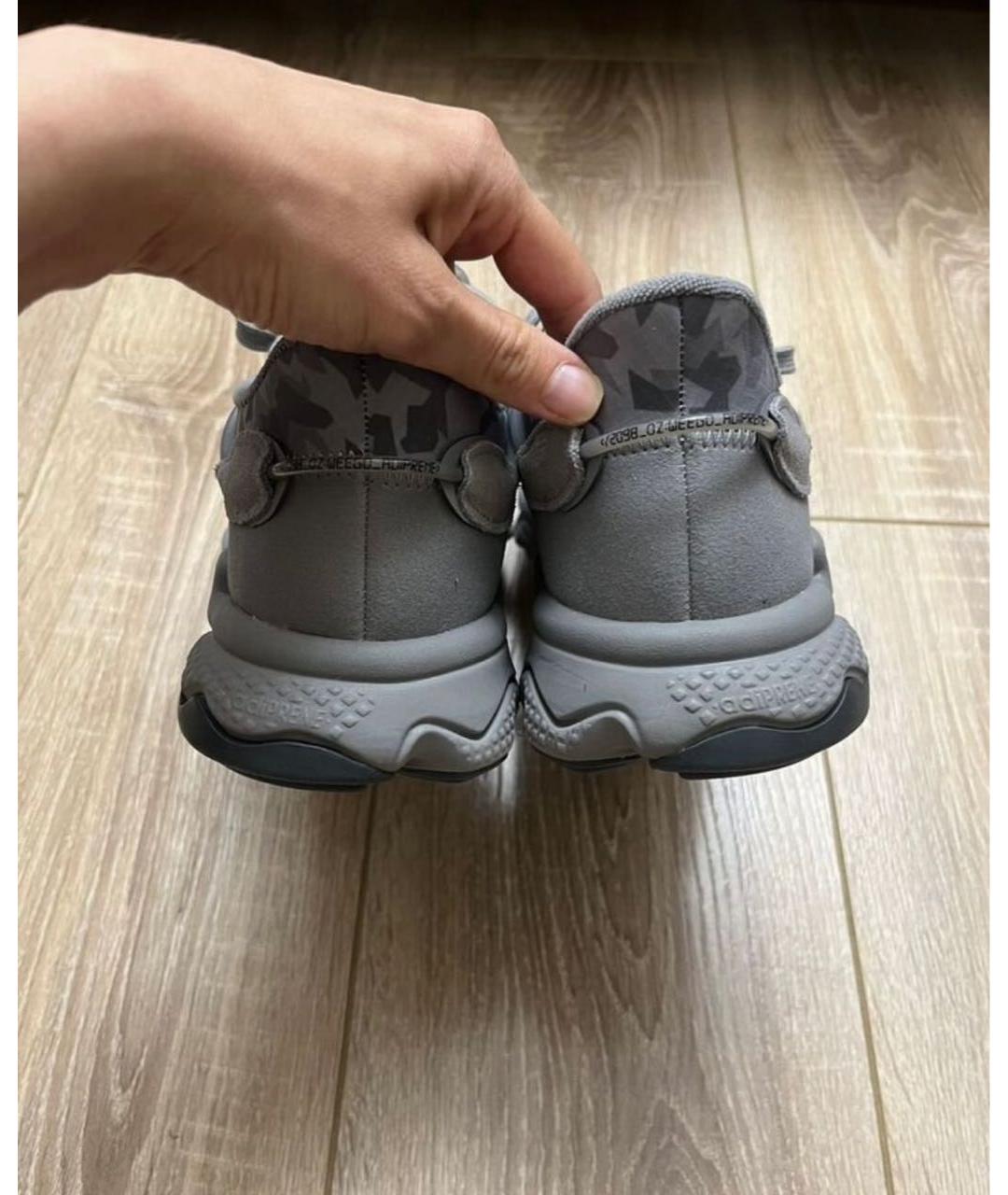 ADIDAS Серые текстильные низкие кроссовки / кеды, фото 5