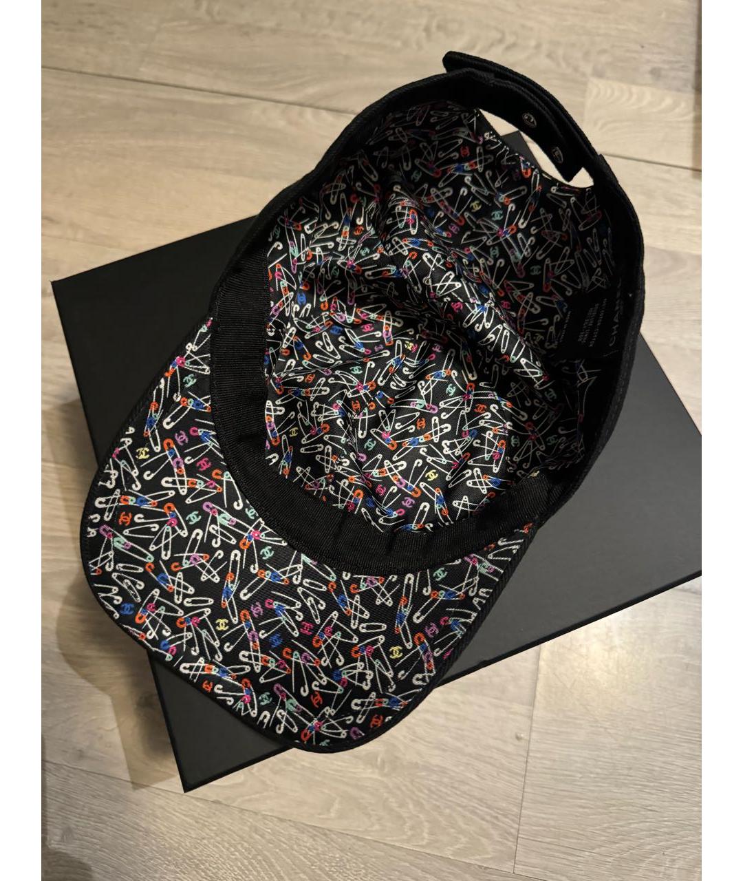 CHANEL Черная хлопковая кепка, фото 4