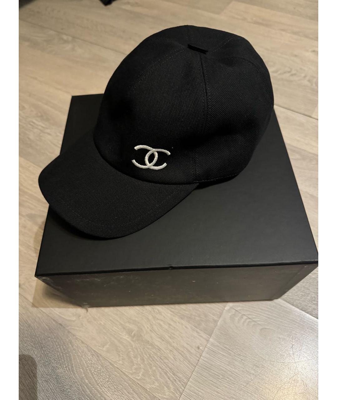 CHANEL Черная хлопковая кепка, фото 5