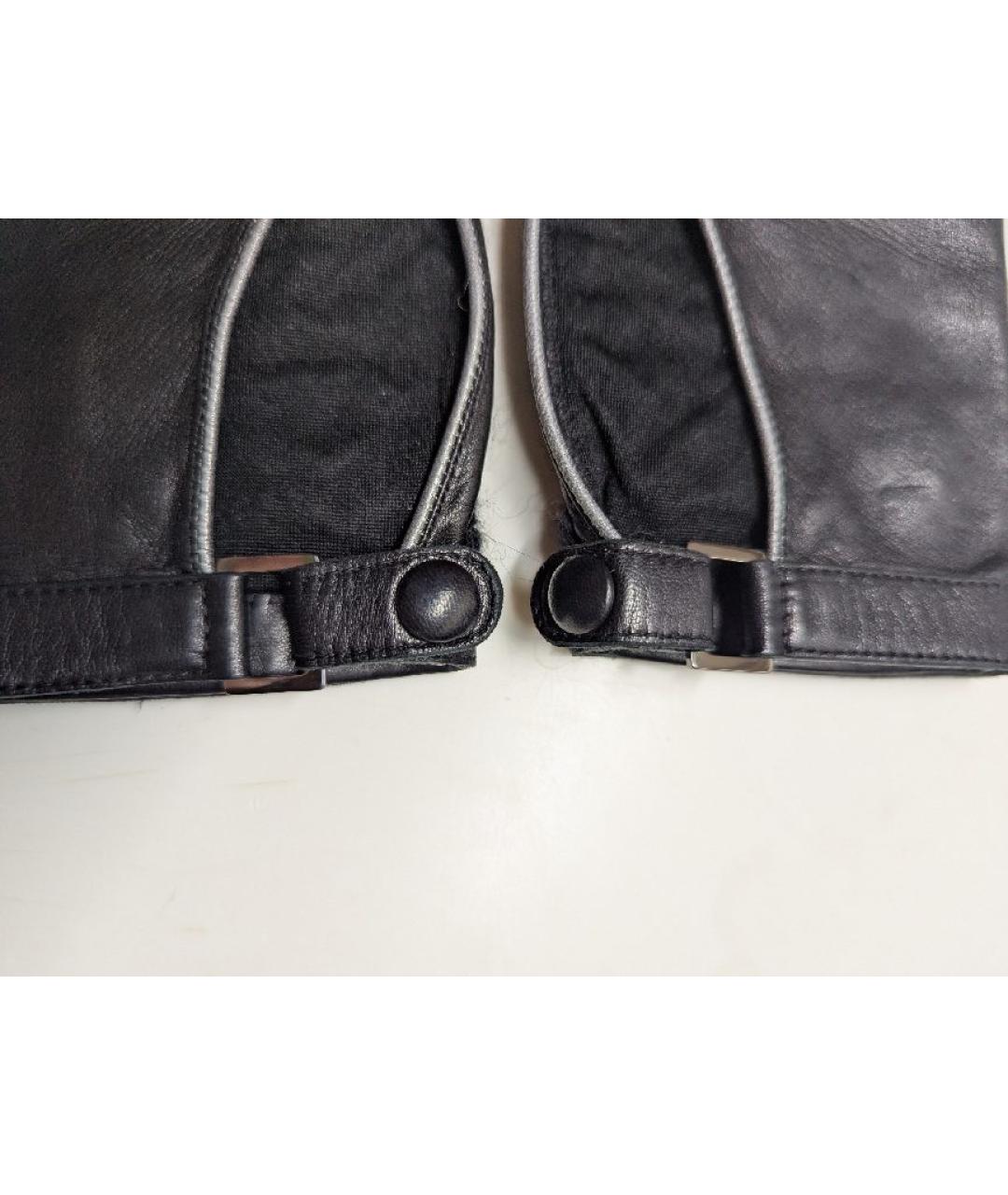 CHANEL Черные кожаные митенки, фото 4