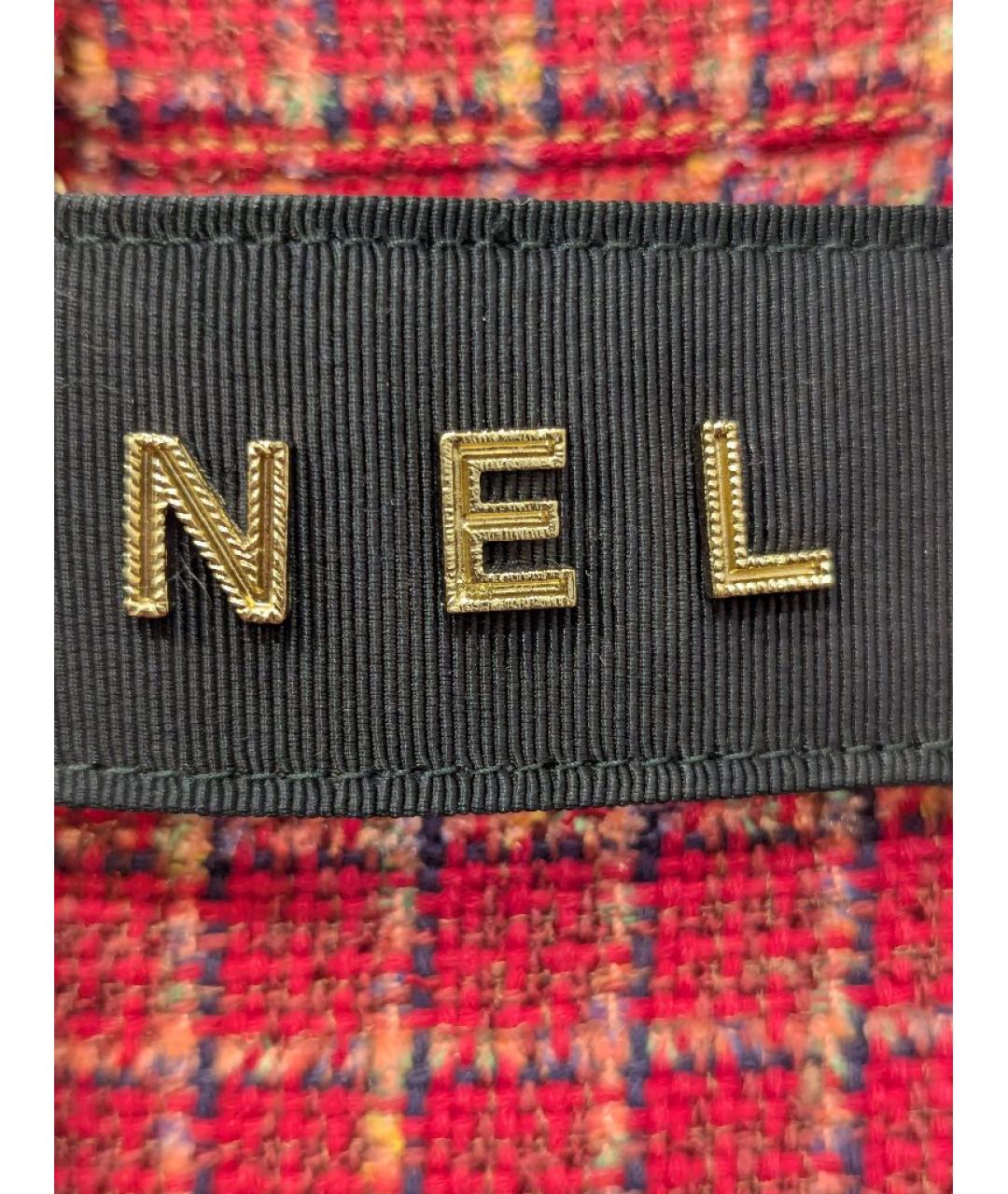 CHANEL Красные твидовые прямые брюки, фото 6