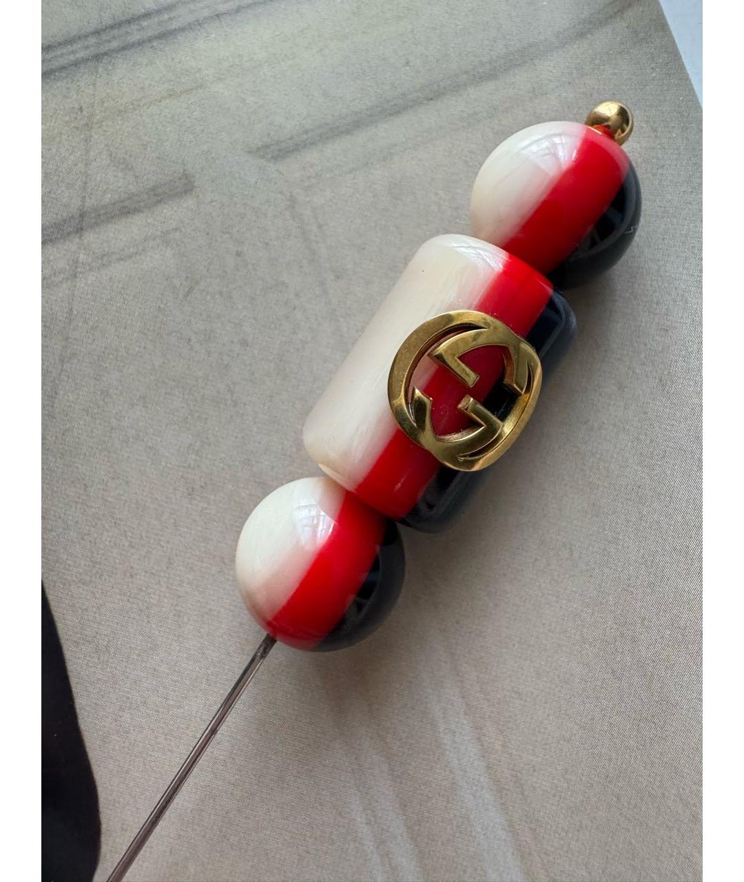 GUCCI Красная керамическая булавка / брошь, фото 5
