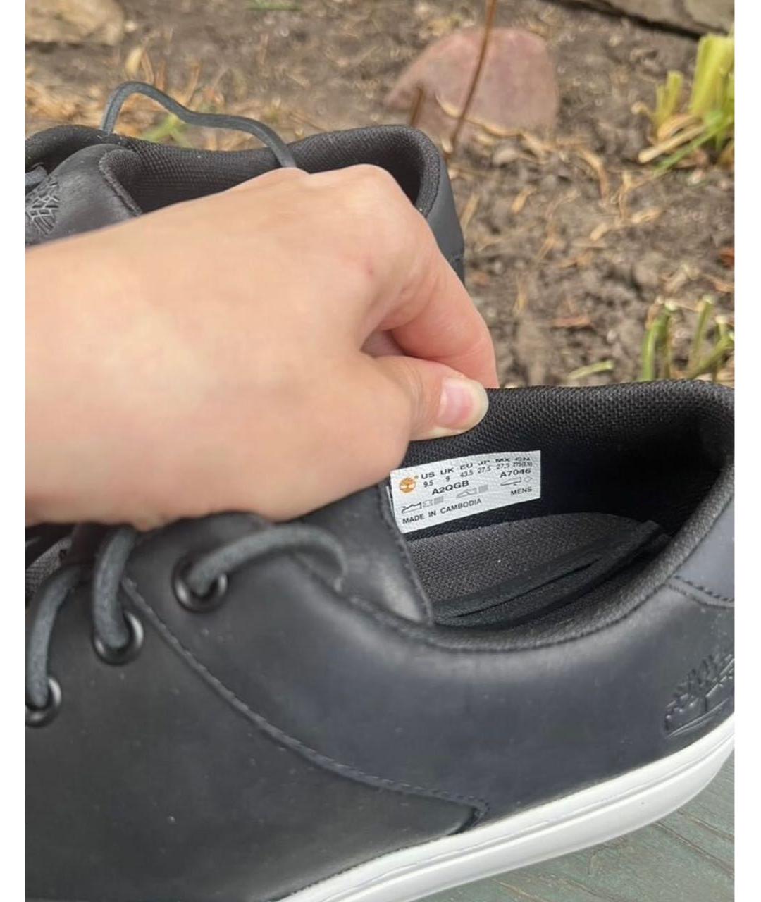 TIMBERLAND Черные нубуковые низкие кроссовки / кеды, фото 6