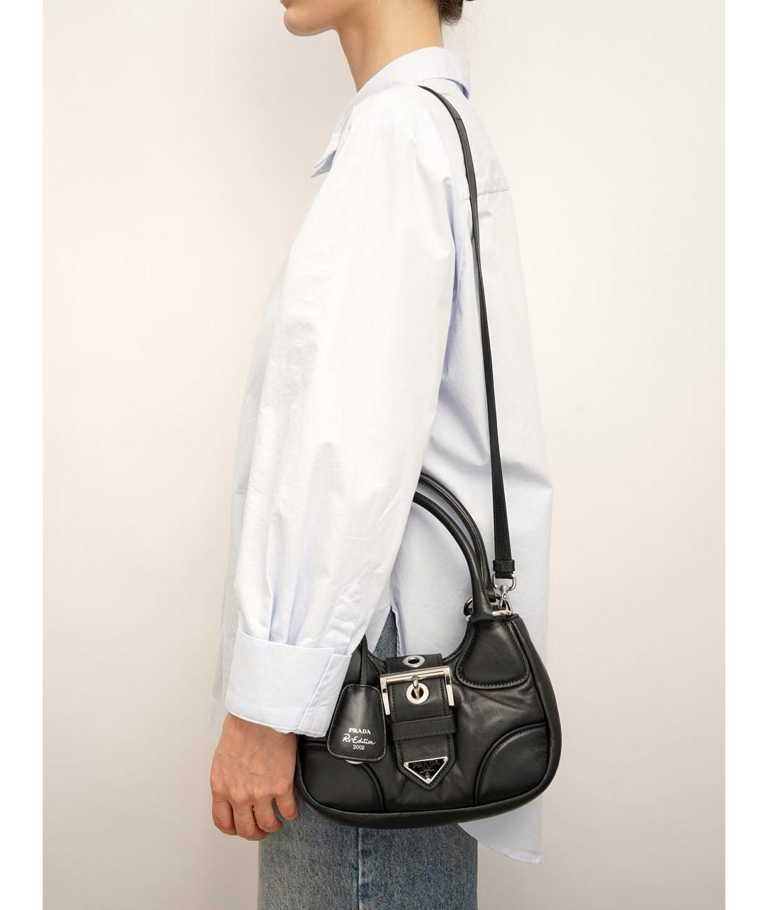 PRADA Черная кожаная сумка через плечо, фото 3